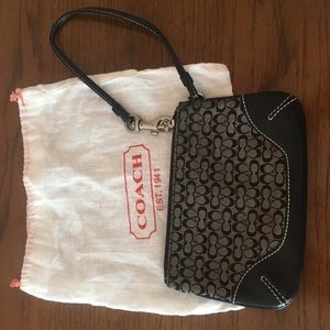 Coach black wristlet